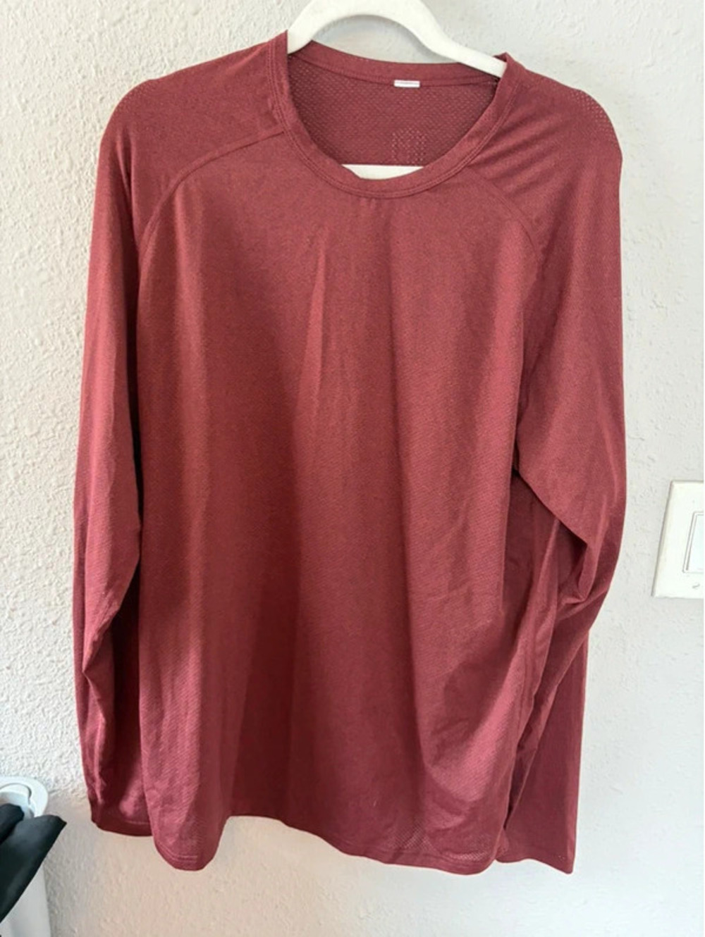 Men's Born Primitive red long sleeve size L. 22in pit to pit.